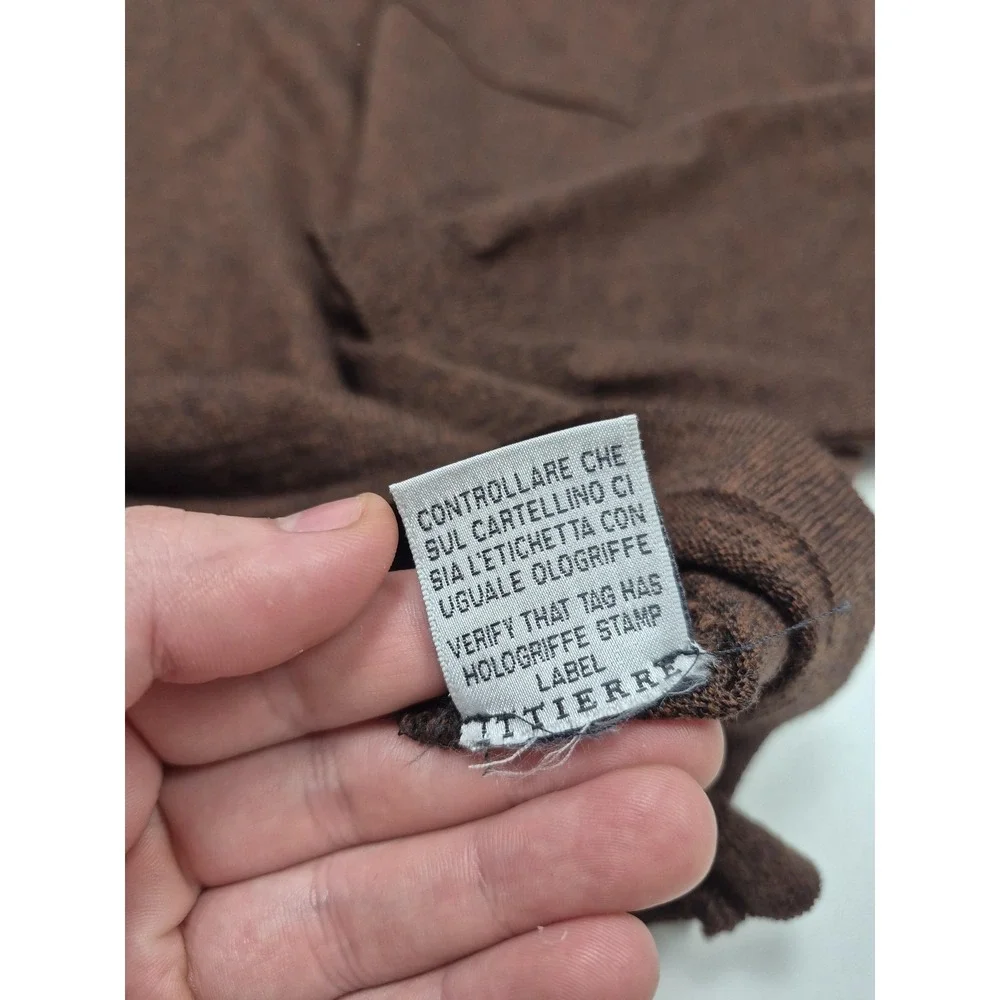 Versace Jeans Couture Wool Sweater Mens XL Brown Collared Knit Pullover VJC Logo